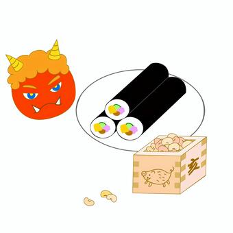 Ebata vol. Of Setsubun and beans and red-billed houses, setsubun, maki beans, ebata vol., JPG, PNG and AI