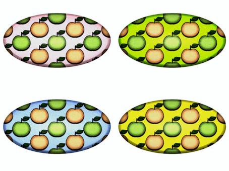 梨のアイコン 梨,なし,アイコン,ボタン,ポストカード,楕円形,青梨,赤梨,秋,セットのイラスト素材