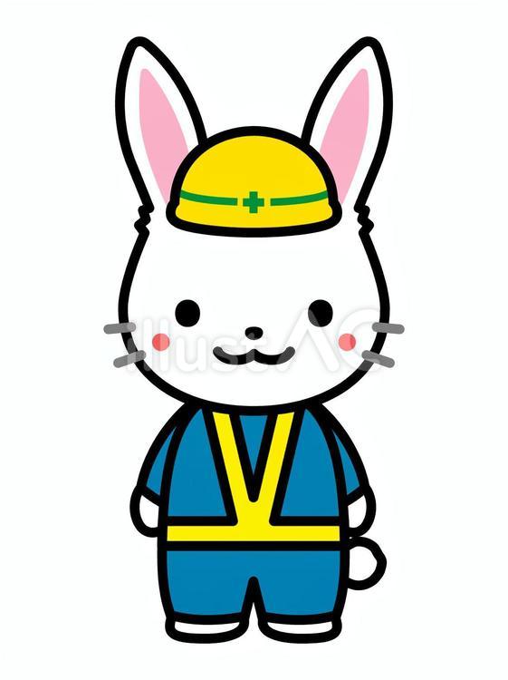 うさぎの作業員 うさぎ,ウサギ,兎のイラスト素材