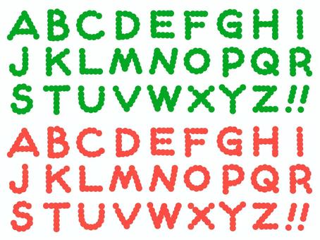 アルファベット緑と赤セット アルファベット,フォント,アイコン,ポイント,文字,かわいい,シンプル,チラシ,バナー,グラフィックのイラスト素材