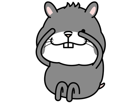 ハムスターさん チラ見 チラ見,覗き見,ハムスター,恐る恐る,キャラクター,動物,哺乳類,げっ歯類,ベクター,イラストのイラスト素材