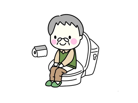 Illustration, toalete, wc de estilo ocidental, sentar, 