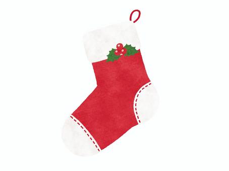 クリスマスソックス クリスマス,クリスマスソックス,靴下,ソックス,サンタクロース,プレゼント,飾り,パーティー,冬,赤のイラスト素材