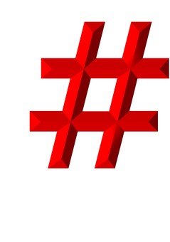 ３D文字記号赤シャープ シャープ,記号,立体,3d,赤,装飾,デザイン,アイコンのイラスト素材