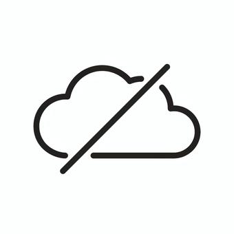 クラウド・オフラインマーク（黒） クラウド,クラウドサービス,アイコン,オフライン,未接続,接続エラー,雲,矢印,黒,シンプルのイラスト素材