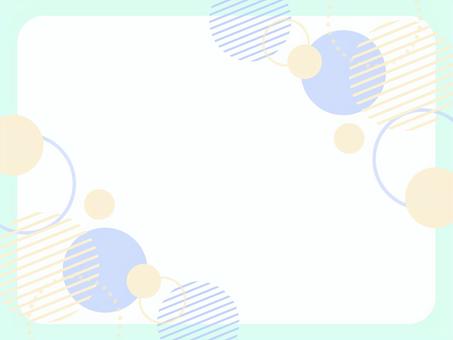 パステルなメンフィスフレーム 水色 背景,メンフィス,ポップ,かわいい,パステル,水色,青,黄色,オレンジ,明るいのイラスト素材