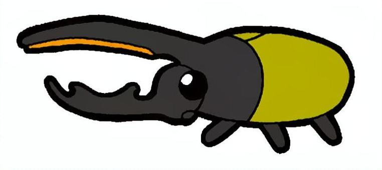 ヘラクレスオオカブト　イラスト