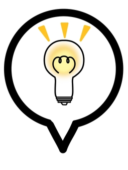 ふきだし　電球　ぼんやりした光 ふきだし,電球,黄色,オレンジ,フレーム,気付く,閃く,分かる,ピコン,心情のイラスト素材