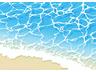 砂浜の波打ち際_快晴 砂浜の波打ち際_快晴 海,波,海面のイラスト素材