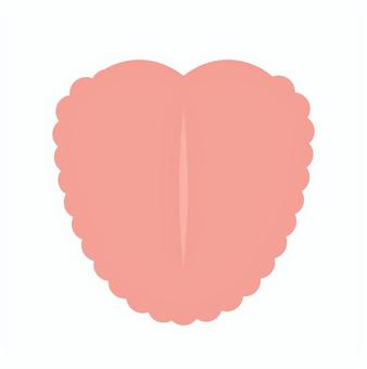 フチがボコボコしている舌 舌,ベロ,口腔,口内,歯科,口腔外科,口臭,オーラルケア,症状,状態異常のイラスト素材