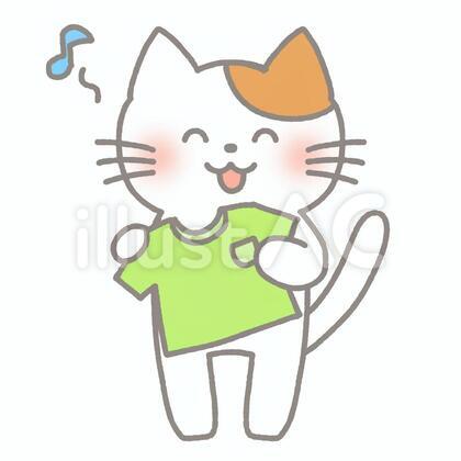 Tシャツを選ぶ猫2