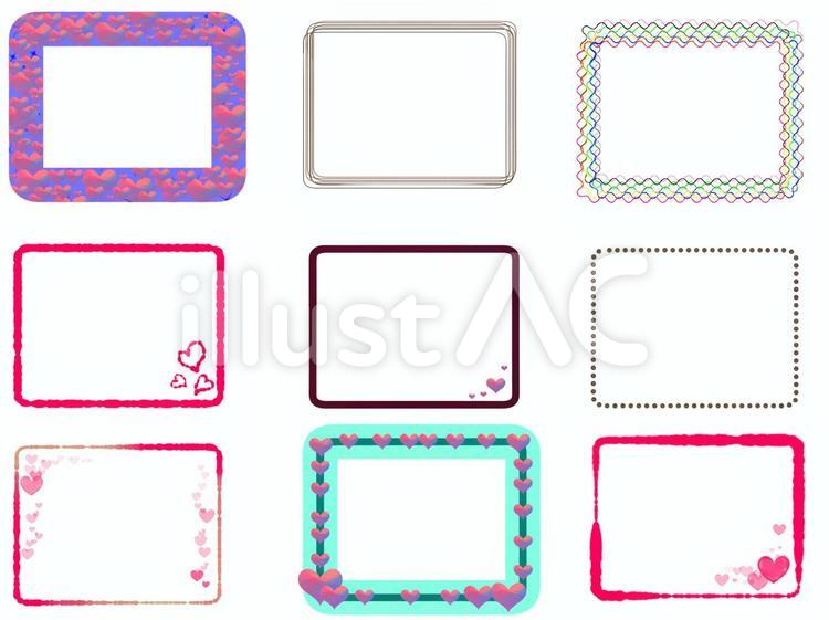 170203-2 セット,フレームのイラスト素材