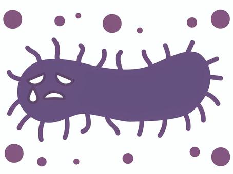 Purple Bai fungus "sad, tears", JPG and PNG Purple Bai fungus "sad, tears", bacteria, virus, cold, JPG and PNG