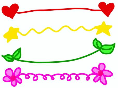 手書きの可愛いライン