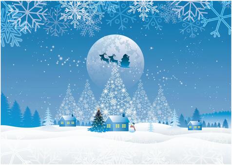 クリスマス背景 冬,クリスマス,雪,結晶,クリスマスイブ,12月,背景,冬季,森林,森のイラスト素材