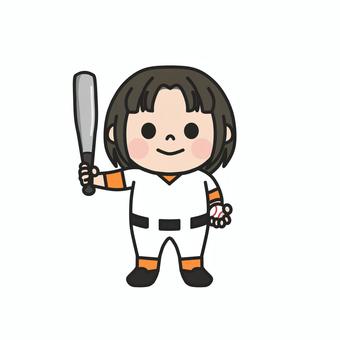 野球のバットとボールを持ったこども5 野球,バット,ボール,ユニフォーム,試合,練習,スポーツ,チーム,打者,バッティングのイラスト素材