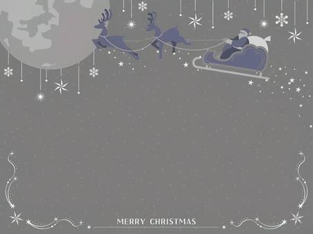 クリスマスに使えるフレーム背景35 クリスマスに使えるフレーム背景35 クリスマス,メリークリスマス,xmas,冬,サンタ,サンタさん,トナカイ,夜空,月,ソリのイラスト素材