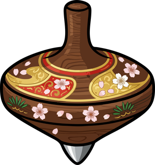 こま こま,コマ,独楽,正月,元旦,おもちゃ,玩具,縁起物,年賀状,ベクターのイラスト素材