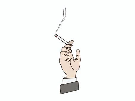 Hand holding a cigarette (08s), , JPG, PNG and AI