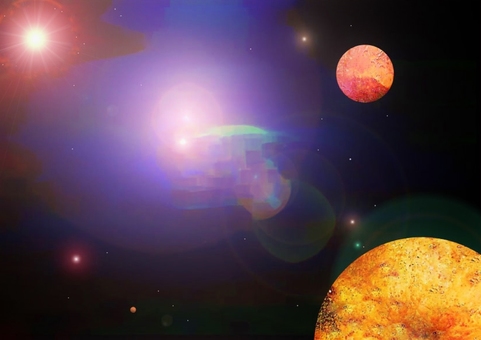 宇宙ロマン 宇宙,天体,惑星,銀河系,無限,プラズマ,大気圏,電離層のイラスト素材