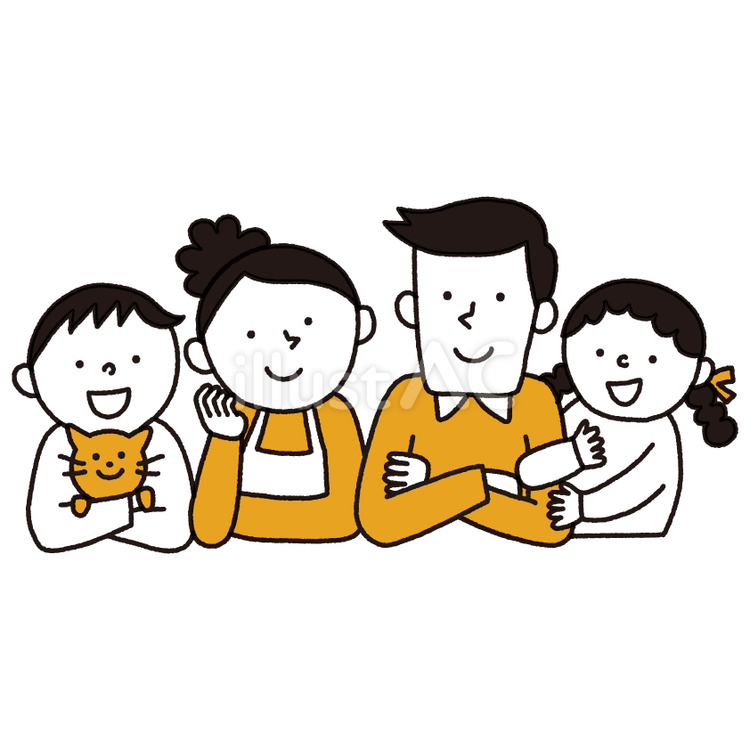 家族 家族,親子,夫婦のイラスト素材