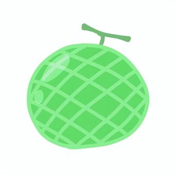 Illustration, melon, yellow green, fruit, 