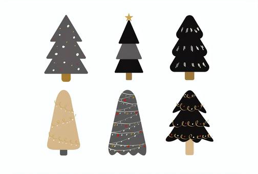 シンプルなクリスマスツリー3 クリスマス,ツリー,シンプル,木,もみの木のイラスト素材