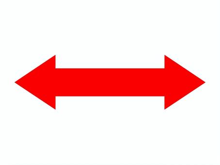 矢印　両方向　赤 矢印,両方向,赤,両矢印,アロー,記号,図形,向き,指摘,反復のイラスト素材