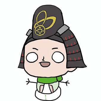 ゆるい長束正家 ゆきだるまさん 長束正家,戦国時代,時代,戦国武将,豊臣秀吉,五奉行,算術,武将,近江国,滋賀県のイラスト素材