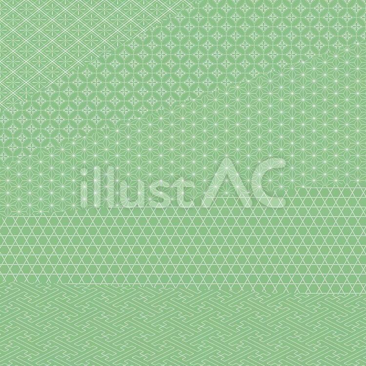 和風の背景素材04/緑 和風,和柄,和のイラスト素材