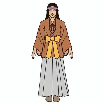 人物女(弥生) 人物女(弥生) 弥生時代,衣服,着物,腰帯,立つ,生活,農作業,歴史,考古学,遺跡のイラスト素材
