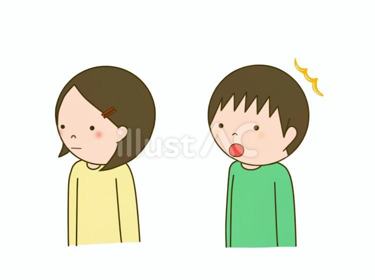 ムシ？ 男,女,子どものイラスト素材