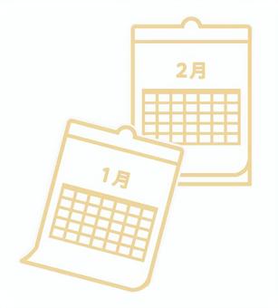 插圖, 日曆, 時間表, 簡單, 