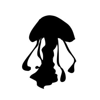 クラゲのシルエット