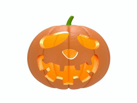笑顔のハロウィンのカボチャ おばけ,リアル,3d,カボチャ,ハロウィン,顔,秋,10月,ホラー,ジャックオーランタンのイラスト素材