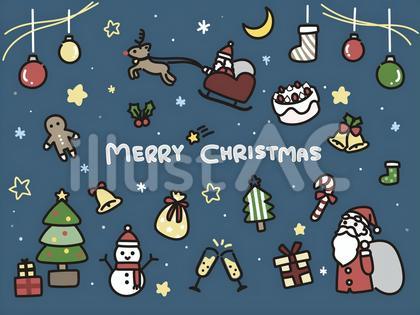 クリスマスのイラストセット