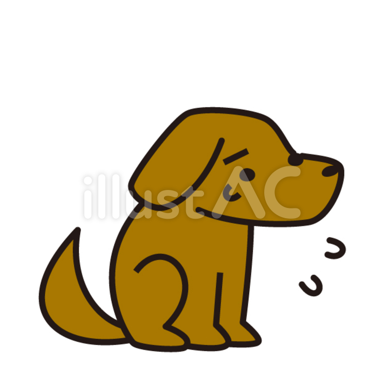悲しむ犬3イラスト No 無料イラストなら イラストac