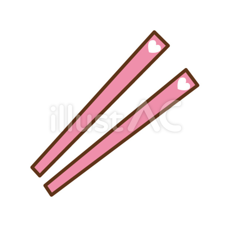 お箸（ピンク） お箸,ピンク,かわいいのイラスト素材