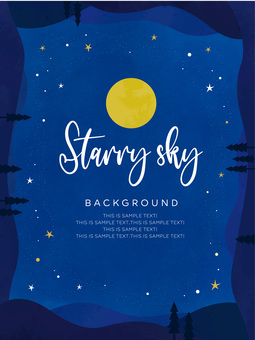 山並みと夜空の背景イラスト 山並みと夜空の背景イラスト 夜,夜空,星空のイラスト素材
