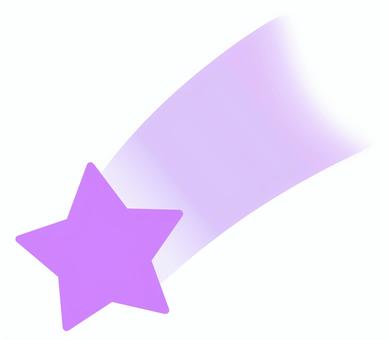 流れ星・星・願い事 流れ星,流星,星,スター,アイコン,願い事,七夕,パーツ,パーツ素材,紫のイラスト素材