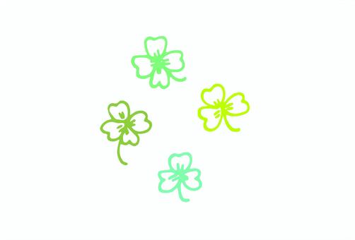 Clover, клевер, почерк, фешенебельный, JPG, PNG and EPS