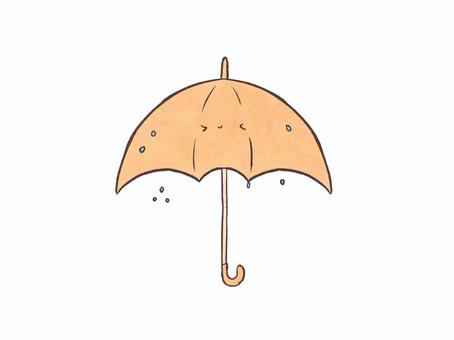 濡れた傘 傘,雨具,雨,梅雨,天気のイラスト素材