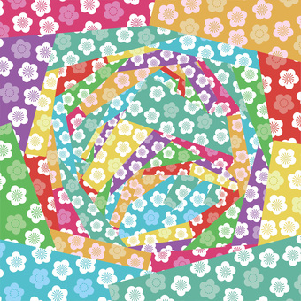パッチワーク　　 パッチワーク,花柄,梅,咲く,かわいい,模様,背景,カラフルのイラスト素材