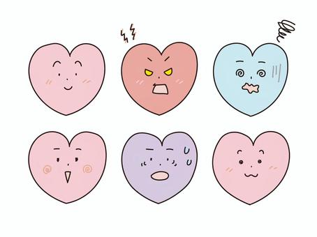 Heart expression set 2, heart, expression, set, JPG, PNG and AI