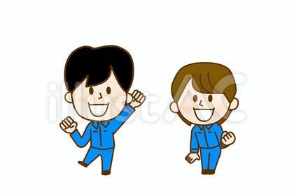男女倉庫作業