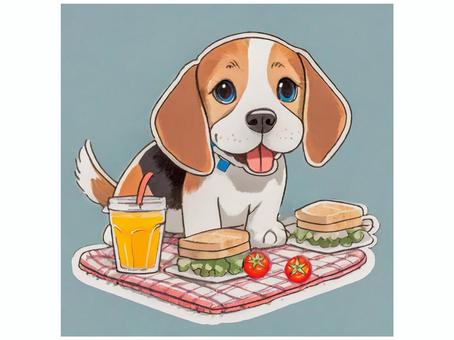 Beagle at lunchtime 1, , JPG and PNG