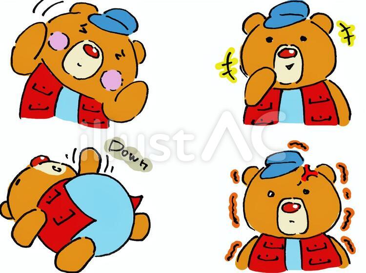 クマの釣りキチさん09 熊,釣り,動物のイラスト素材