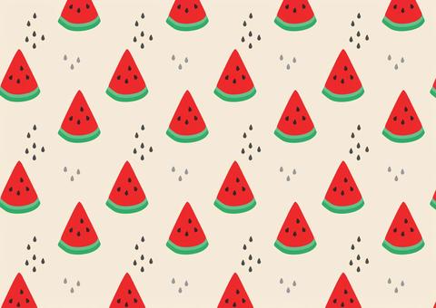 スイカのパターン背景04 夏,スイカ,背景,すいか,パターン,シームレス,壁紙,7月,8月,おしゃれのイラスト素材