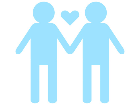 性的マイノリティ、多様性・同性カップル lgbt,同性愛,人物,男性,ゲイ,カップル,恋愛,愛,ピクトグラム,仲間のイラスト素材