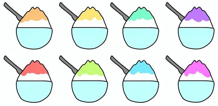 Shaved Ice Set 14, shaved ice, cold, food, JPG and PNG